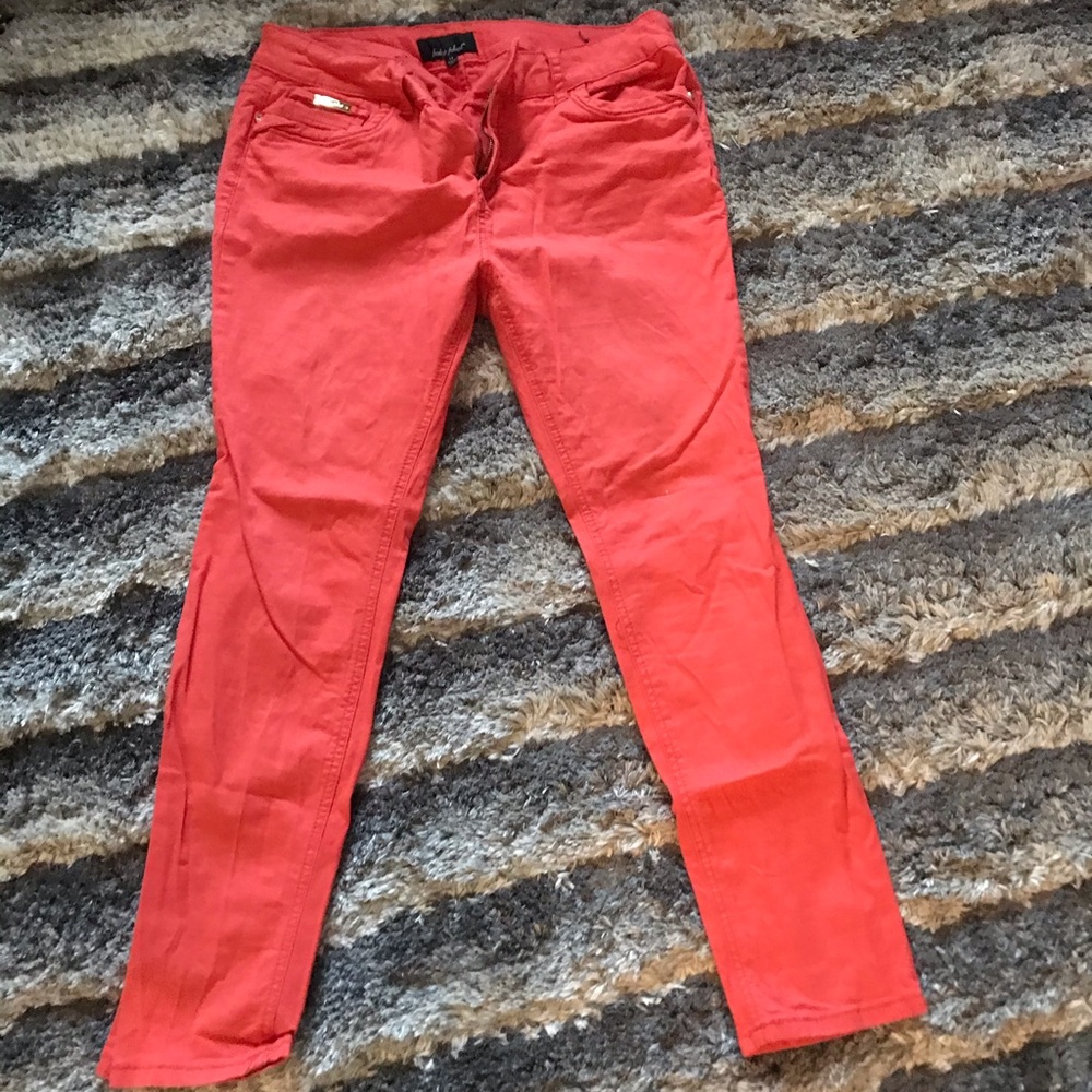 Skinny orange pants